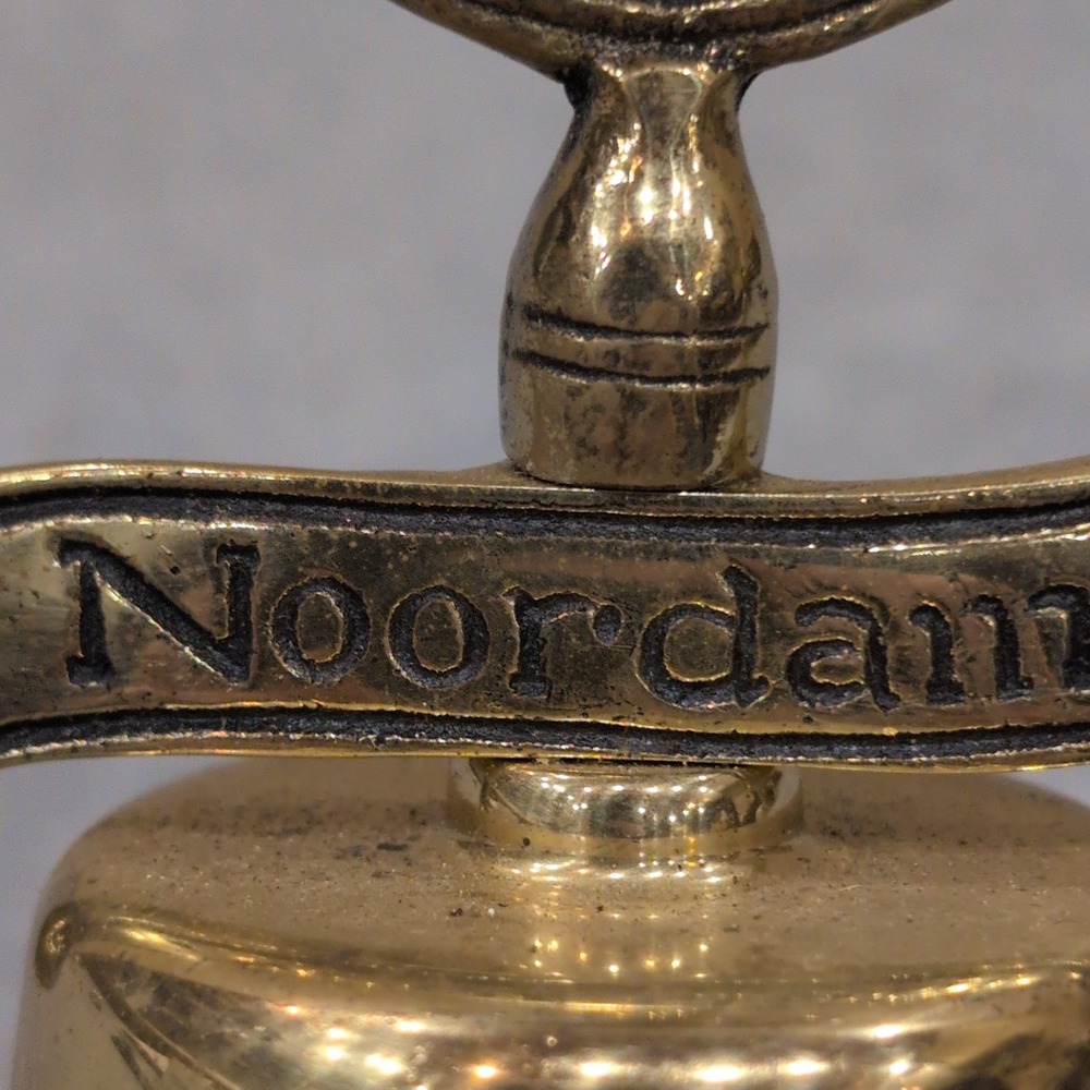Vintage‎ Brass Holland America Noordam 6" Brass Bell - Cruise Line Ship Nautical - Picture 2 of 7